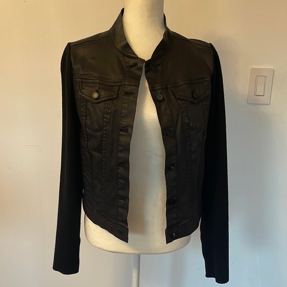 Elie Tahari Lambskin Leather Moto Jacket Small